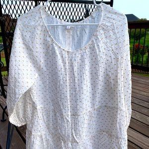 Blu Pepper peplum dot long sleeve top